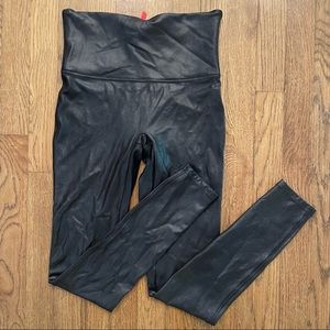 Spanx Black Faux Leather Leggings